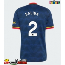 Camisa de Futebol Arsenal William Saliba #2 Equipamento Secundário 2026-27 Manga Curta